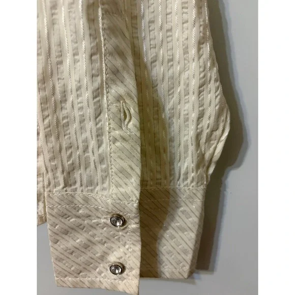 Roar Women Western Rocker Pearl Snap Shirt Large Embroidered Edgy Cowgirl Rodeo - Picture 8 of 11